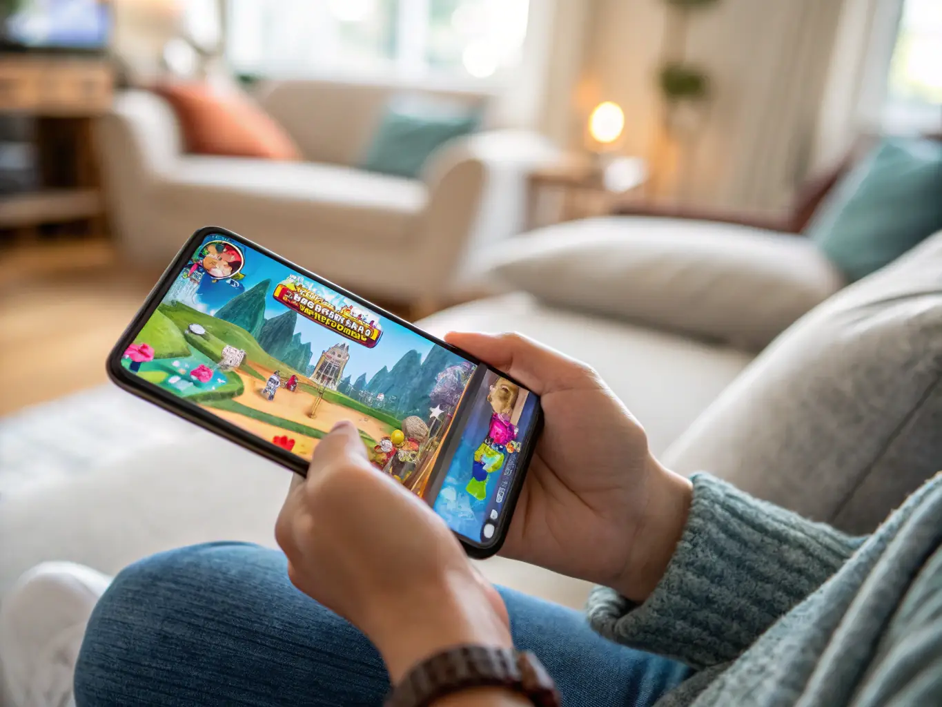 A secure padlock icon overlaid on a smartphone displaying the JLPH gaming interface, symbolizing the platform's commitment to providing a safe and secure gaming environment for its users.