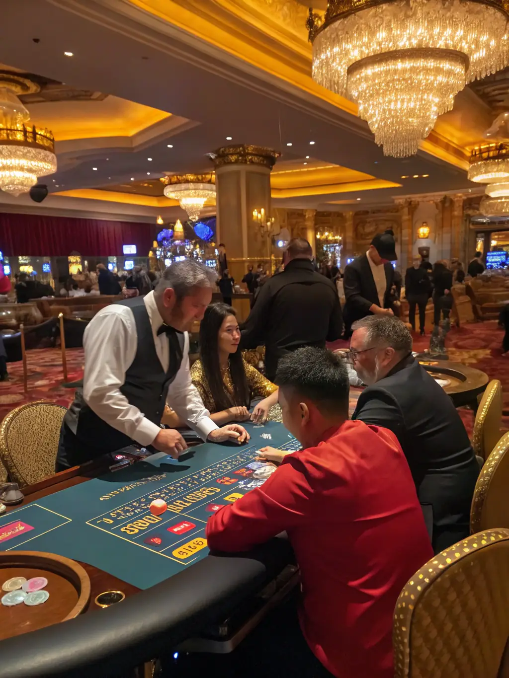 A professional-looking image of a live casino table with a dealer and players, capturing the atmosphere of a real casino experience available on JLPH.